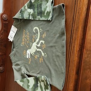 First Impressions, Boys, Sz 2T, Dark Green Background Lght Gr Dinosaur NWT, $$10